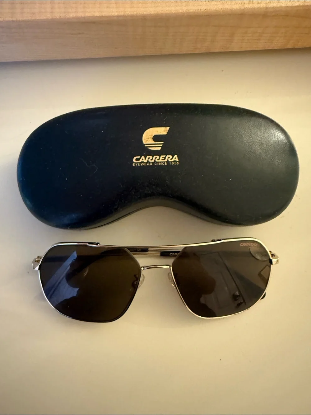 Carrera C1035/GS 0J5G 70 Gold / Dark Brown Lens Unisex Sunglasses 58mm